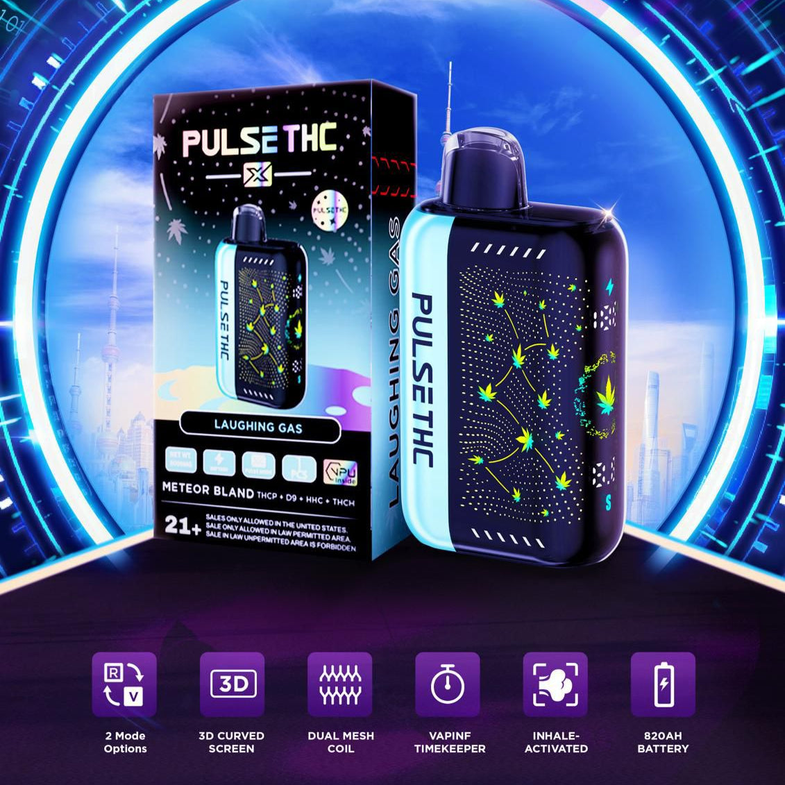 Pulse THC X 5.5g | Laughing Gas (Sativa) 420 Disposables Pulse THC X 5.5g | Laughing Gas (Sativa) 420 Disposables