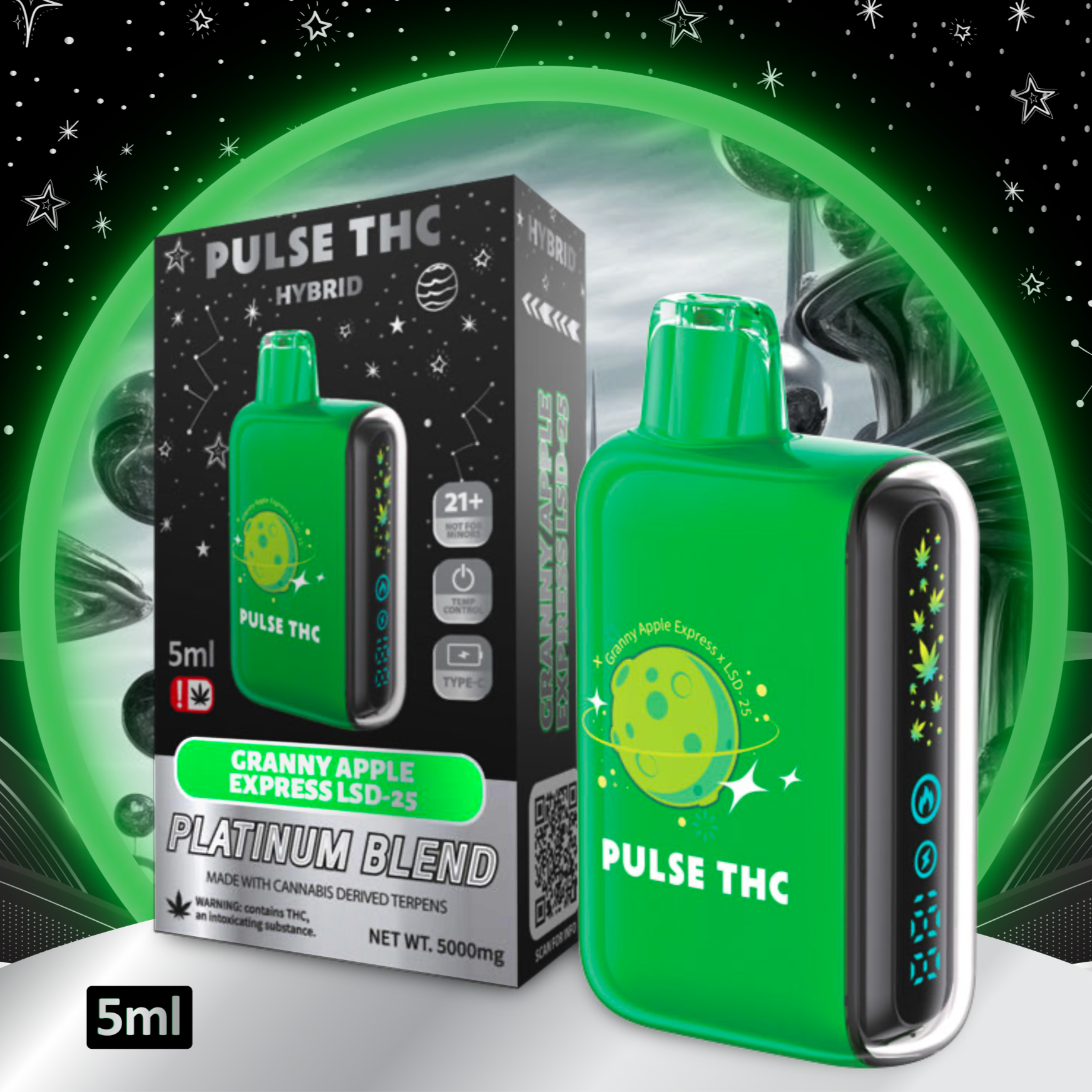 Pulse THC Platinum Blend - GRANNY APPLE EXPRESS LSD-25 - Hybrid