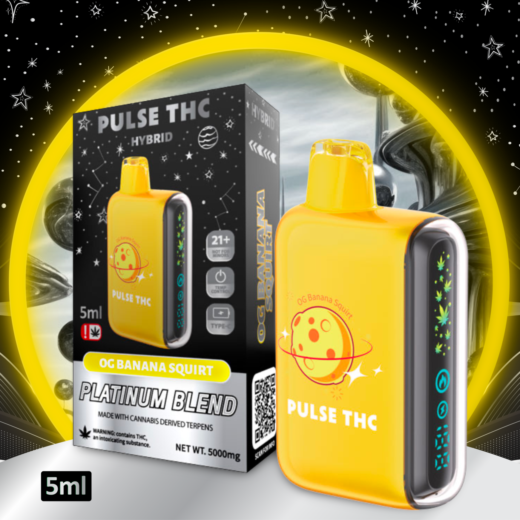 Pulse THC Platinum Blend - OG BANANA SQUIRT - Hybrid
