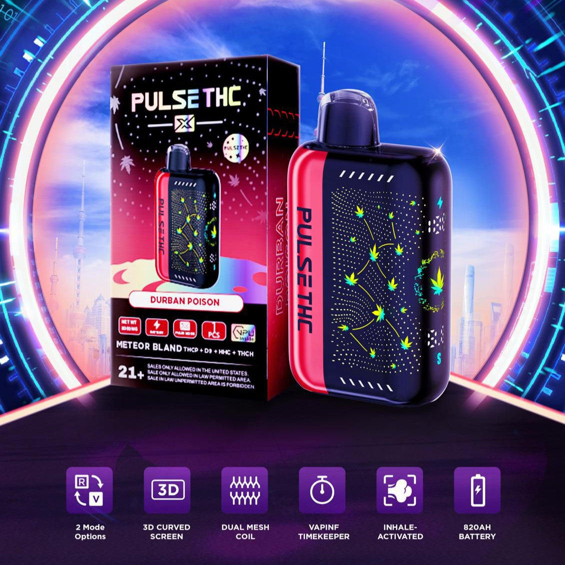 Pulse THC X 5.5g | Durban Poison (Sativa)